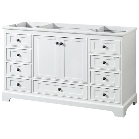 A large image of the Wyndham Collection WCS202060SCXSXXMXX White / Matte Black Hardware