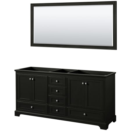 A large image of the Wyndham Collection WCS202072DCXSXXM70 Dark Espresso / Polished Chrome Hardware