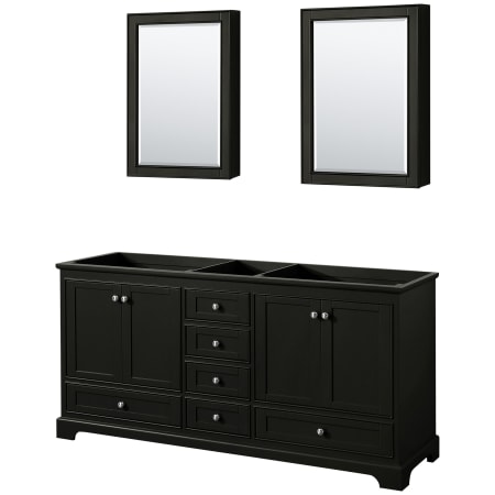 A large image of the Wyndham Collection WCS202072DCXSXXMED Dark Espresso / Polished Chrome Hardware