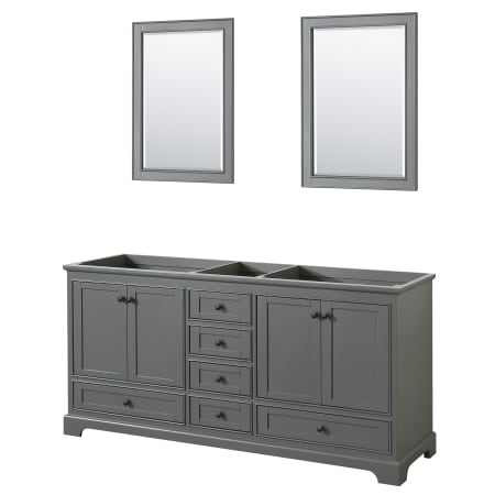 A large image of the Wyndham Collection WCS202072DCXSXXM24 Dark Gray / Matte Black Hardware