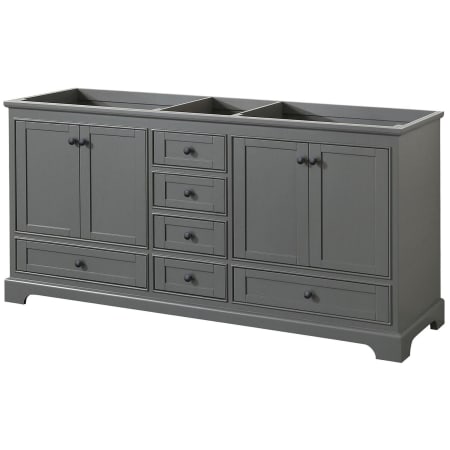 A large image of the Wyndham Collection WCS202072DCXSXXMXX Dark Gray / Matte Black Hardware