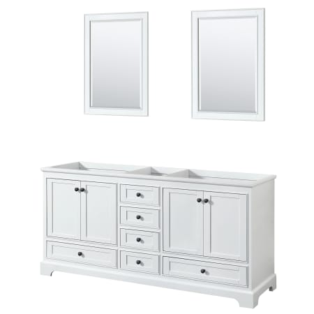 A large image of the Wyndham Collection WCS202072DCXSXXM24 White / Matte Black Hardware
