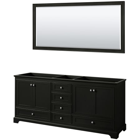 A large image of the Wyndham Collection WCS202080DCXSXXM70 Dark Espresso / Polished Chrome Hardware