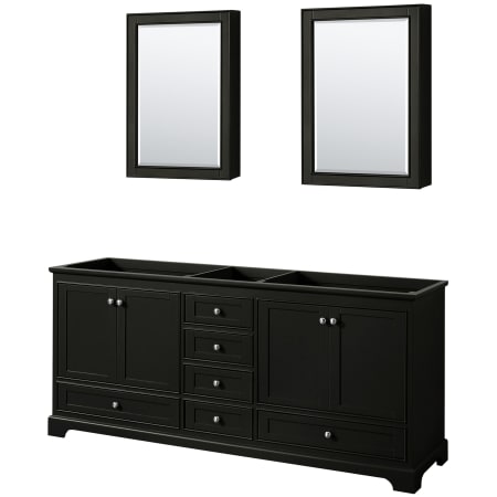 A large image of the Wyndham Collection WCS202080DCXSXXMED Dark Espresso / Polished Chrome Hardware
