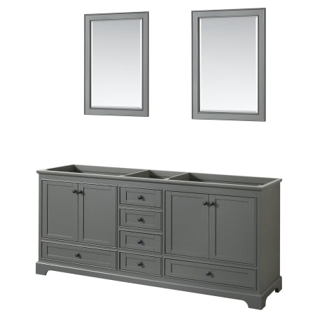 A large image of the Wyndham Collection WCS202080DCXSXXM24 Dark Gray / Matte Black Hardware