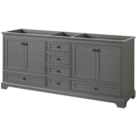 A large image of the Wyndham Collection WCS202080DCXSXXMXX Dark Gray / Matte Black Hardware
