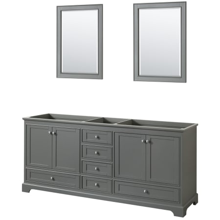A large image of the Wyndham Collection WCS202080DCXSXXM24 Dark Gray / Polished Chrome Hardware