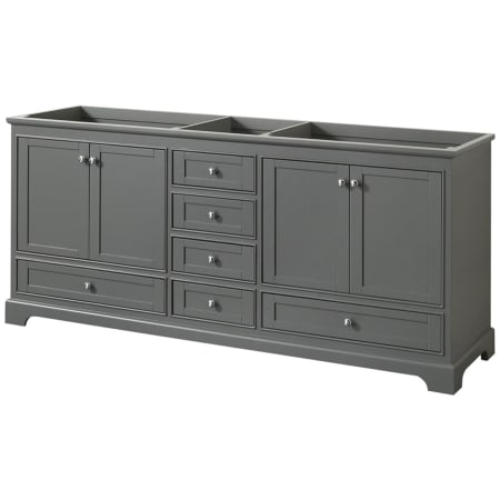 A large image of the Wyndham Collection WCS202080DCXSXXMXX Dark Gray / Polished Chrome Hardware