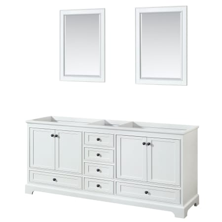 A large image of the Wyndham Collection WCS202080DCXSXXM24 White / Matte Black Hardware