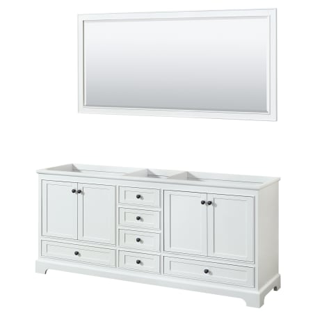 A large image of the Wyndham Collection WCS202080DCXSXXM70 White / Matte Black Hardware