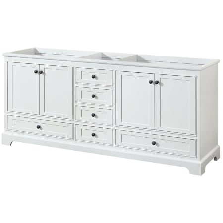 A large image of the Wyndham Collection WCS202080DCXSXXMXX White / Matte Black Hardware