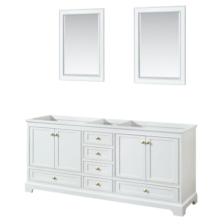A large image of the Wyndham Collection WCS202080DCXSXXM24 White / Brushed Gold Hardware