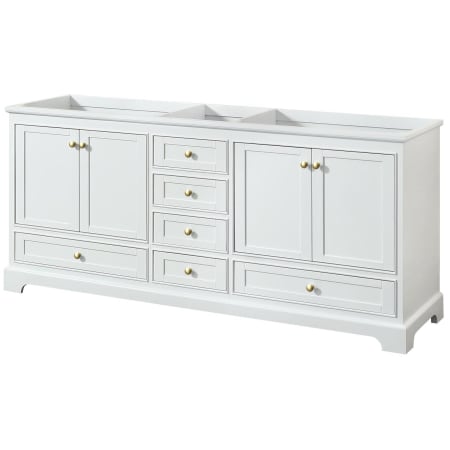 A large image of the Wyndham Collection WCS202080DCXSXXMXX White / Brushed Gold Hardware