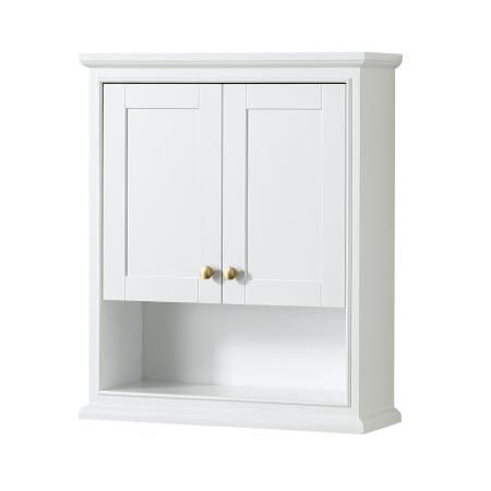 A large image of the Wyndham Collection WCS2020WC White / Brushed Gold Hardware