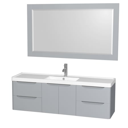 A large image of the Wyndham Collection WCS777760SARINTM58 Dove Gray