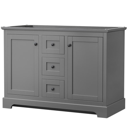 A large image of the Wyndham Collection WCV232348DCXSXXMXX Dark Gray / Matte Black Hardware