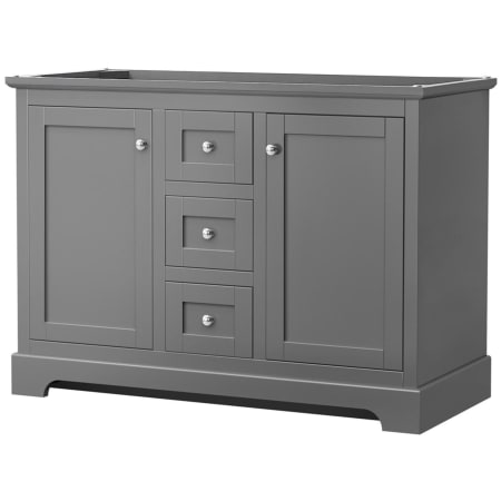 A large image of the Wyndham Collection WCV232348DCXSXXMXX Dark Gray / Polished Chrome Hardware