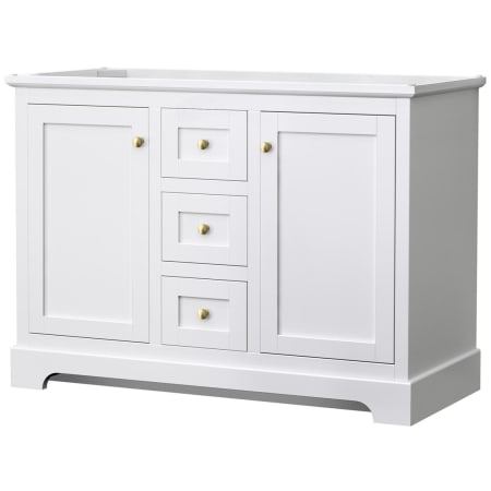 A large image of the Wyndham Collection WCV232348DCXSXXMXX White / Brushed Gold Hardware