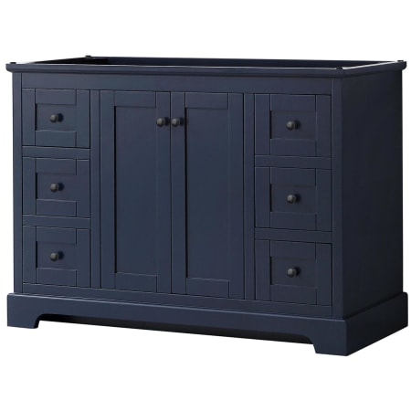 A large image of the Wyndham Collection WCV232348SCXSXXMXX Dark Blue / Matte Black Hardware