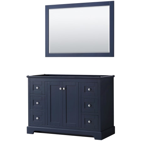 A large image of the Wyndham Collection WCV232348SCXSXXM46 Dark Blue / Polished Chrome Hardware