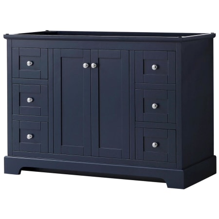 A large image of the Wyndham Collection WCV232348SCXSXXMXX Dark Blue / Polished Chrome Hardware