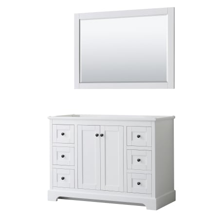 A large image of the Wyndham Collection WCV232348SCXSXXM46 White / Matte Black Hardware