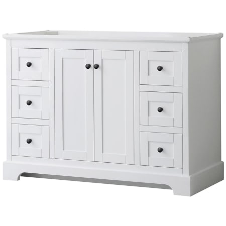 A large image of the Wyndham Collection WCV232348SCXSXXMXX White / Matte Black Hardware