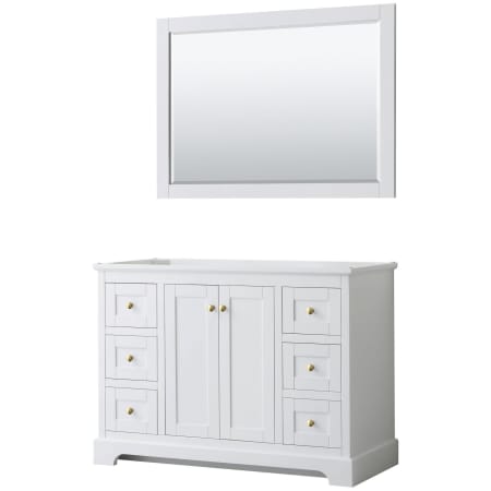 A large image of the Wyndham Collection WCV232348SCXSXXM46 White / Brushed Gold Hardware
