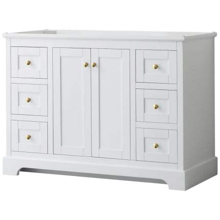 A large image of the Wyndham Collection WCV232348SCXSXXMXX White / Brushed Gold Hardware