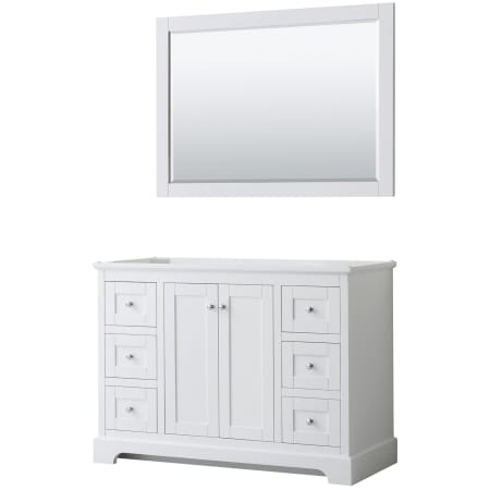 A large image of the Wyndham Collection WCV232348SCXSXXM46 White / Polished Chrome Hardware