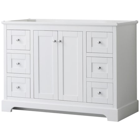 A large image of the Wyndham Collection WCV232348SCXSXXMXX White / Polished Chrome Hardware