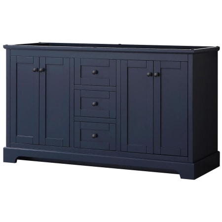 A large image of the Wyndham Collection WCV232360DCXSXXMXX Dark Blue / Matte Black Hardware