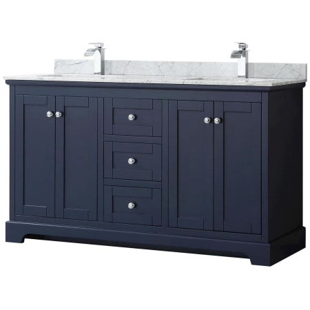 A large image of the Wyndham Collection WCV232360DCMUNSMXX Dark Blue / Polished Chrome Hardware