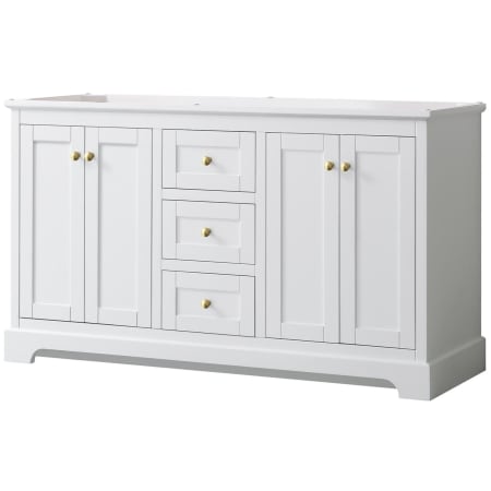 A large image of the Wyndham Collection WCV232360DCXSXXMXX White / Brushed Gold Hardware