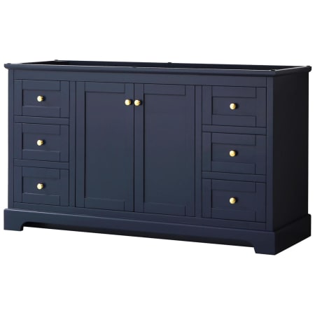 A large image of the Wyndham Collection WCV232360SCXSXXMXX Dark Blue / Brushed Gold Hardware