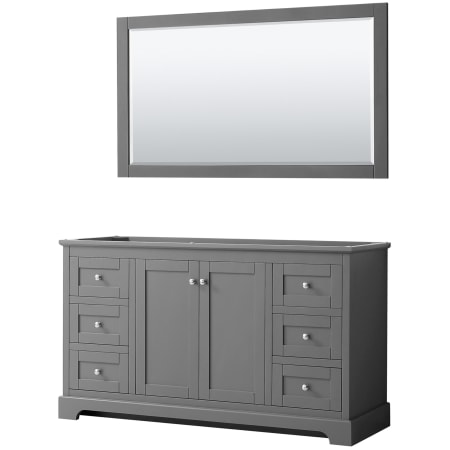 A large image of the Wyndham Collection WCV232360SCXSXXM58 Dark Gray / Polished Chrome Hardware