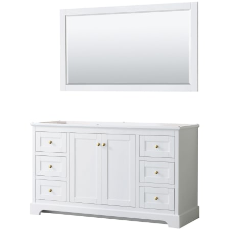 A large image of the Wyndham Collection WCV232360SCXSXXM58 White / Brushed Gold Hardware