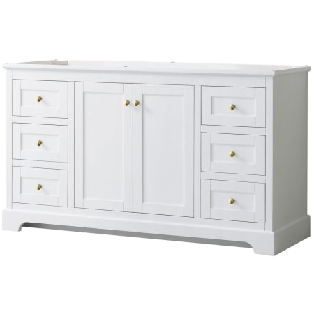 A large image of the Wyndham Collection WCV232360SCXSXXMXX White / Brushed Gold Hardware