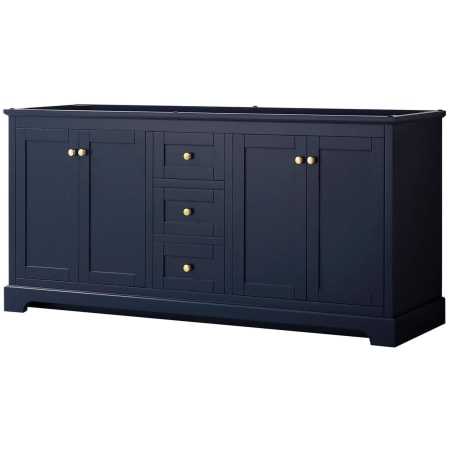 A large image of the Wyndham Collection WCV232372DCXSXXMXX Dark Blue / Brushed Gold Hardware