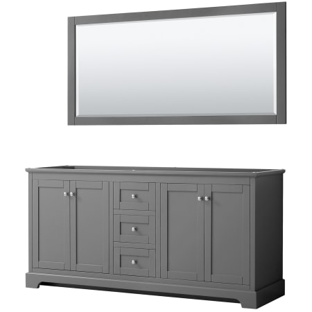 A large image of the Wyndham Collection WCV232372DCXSXXM70 Dark Gray / Polished Chrome Hardware