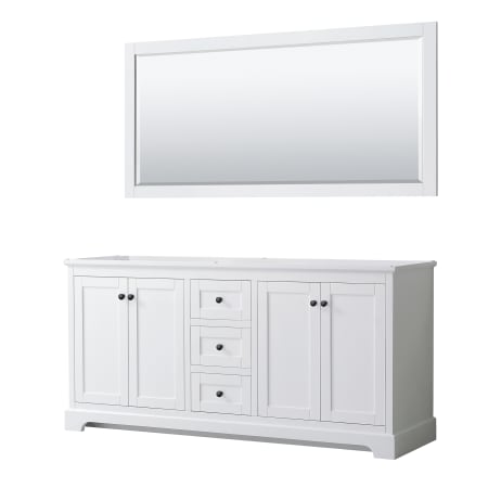 A large image of the Wyndham Collection WCV232372DCXSXXM70 White / Matte Black Hardware