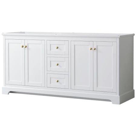 A large image of the Wyndham Collection WCV232372DCXSXXMXX White / Brushed Gold Hardware