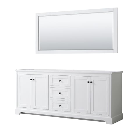 A large image of the Wyndham Collection WCV232380DCXSXXM70 White / Matte Black Hardware