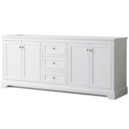 A large image of the Wyndham Collection WCV232380DCXSXXMXX White / Brushed Gold Hardware