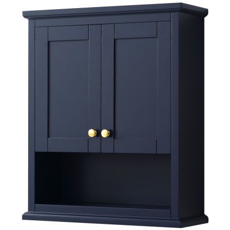 A large image of the Wyndham Collection WCV2323WC Dark Blue / Brushed Gold Hardware