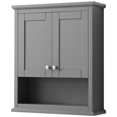 A large image of the Wyndham Collection WCV2323WC Dark Gray / Polished Chrome Hardware