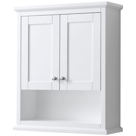 A large image of the Wyndham Collection WCV2323WC White / Polished Chrome Hardware