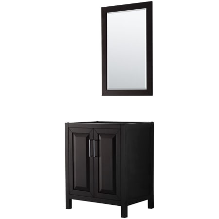 A large image of the Wyndham Collection WCV252530SCXSXXM24 Dark Espresso / Polished Chrome Hardware