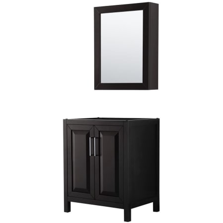 A large image of the Wyndham Collection WCV252530SCXSXXMED Dark Espresso / Polished Chrome Hardware