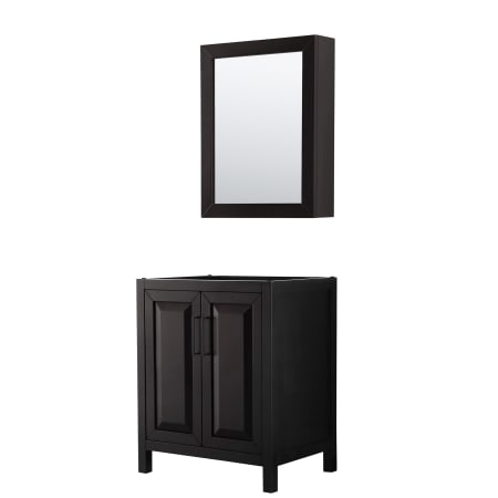 A large image of the Wyndham Collection WCV252530SCXSXXMED Dark Espresso / Matte Black Hardware